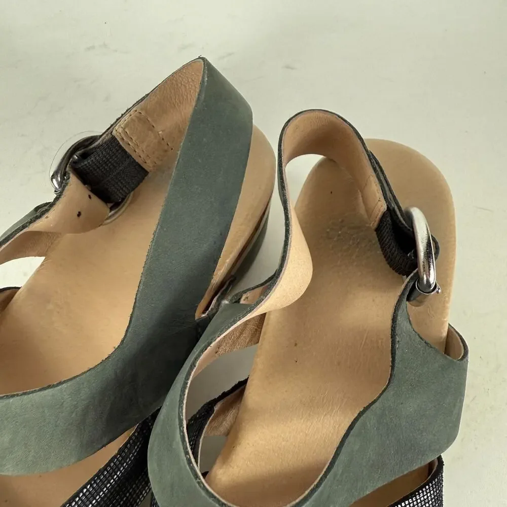 Dansko Maribeth Sandal Women's 9.5 Multicolor Leather Hook & Loop Open Toe
